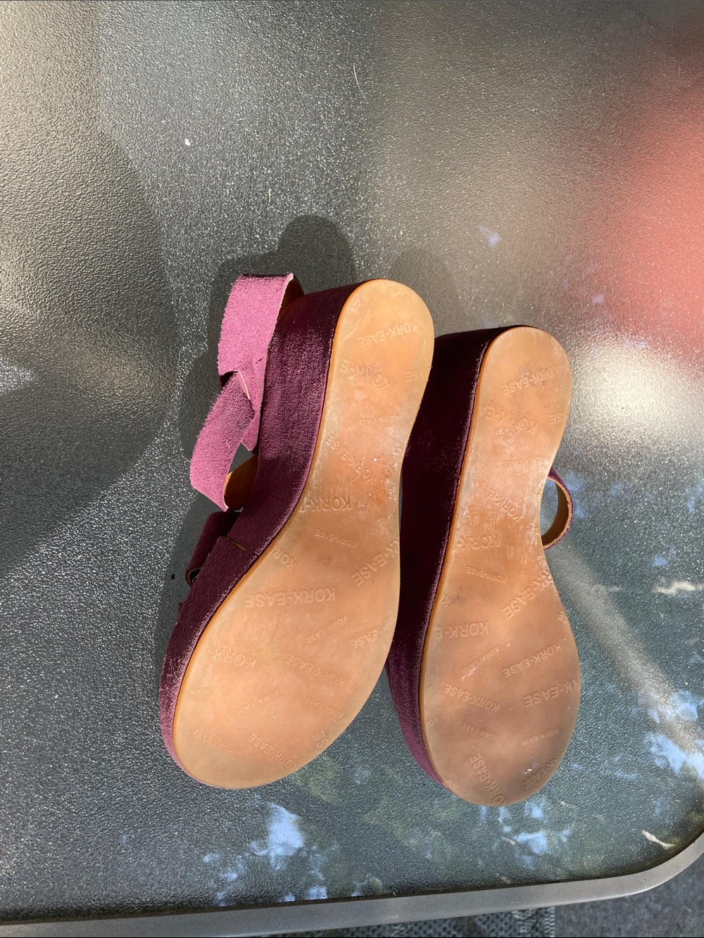 Women's Kirk-Ease Suede Purple Ankle-Strap Sandals - Picture 7 of 7